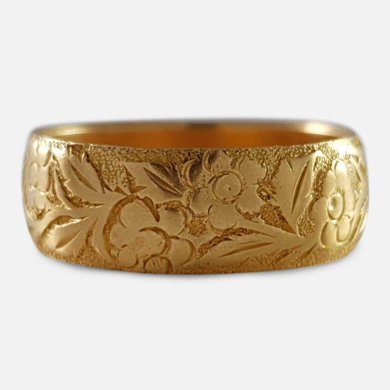 the gold ring viewed from the front