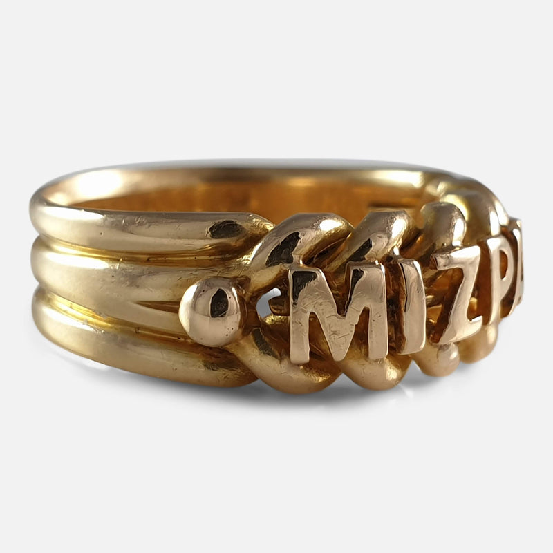 the ring viewed from the left side at a slight angle