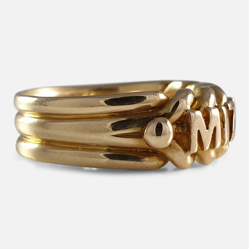 the ring viewed from the left side on