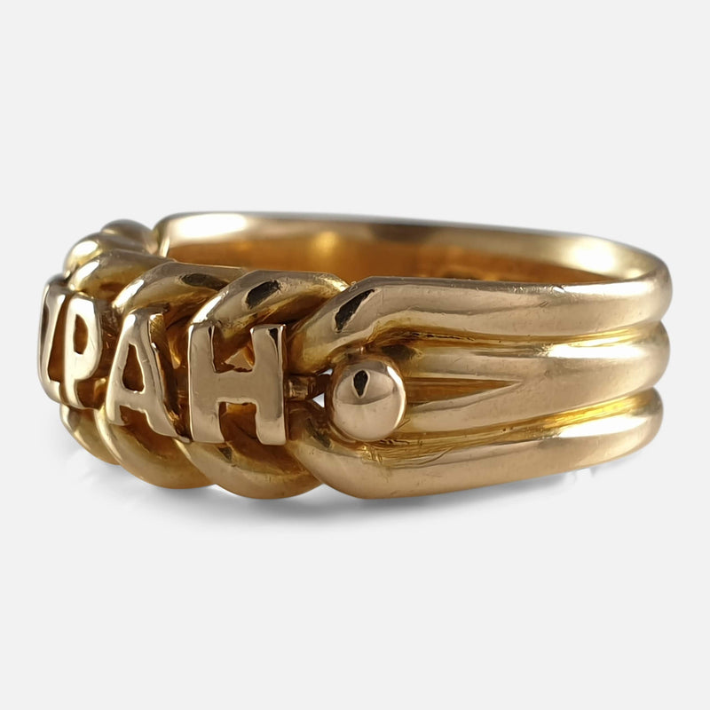 the ring viewed from the right side at a slight angle