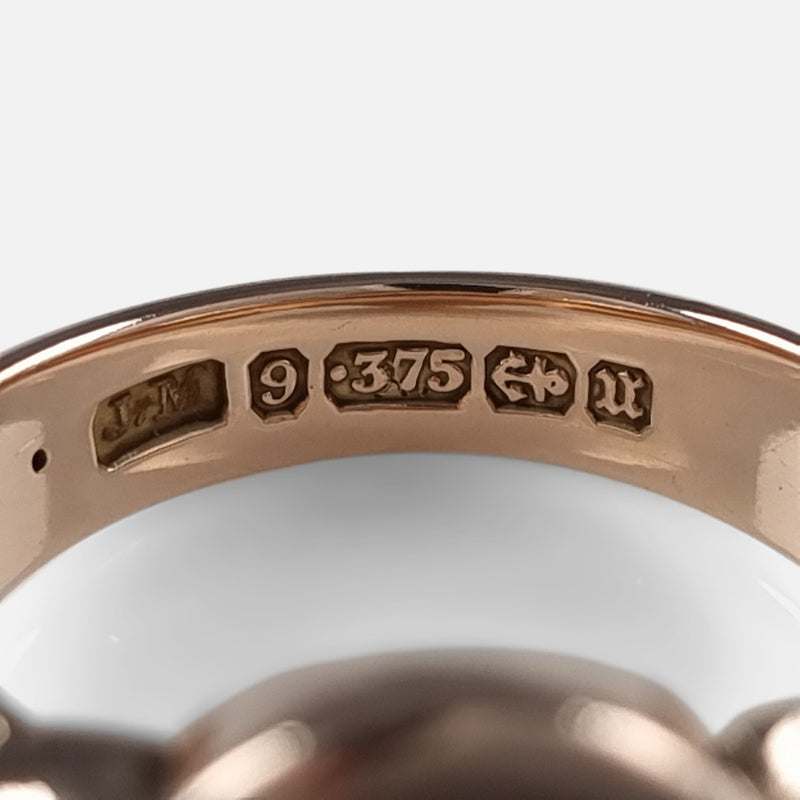 the hallmarks to the inside of the shank