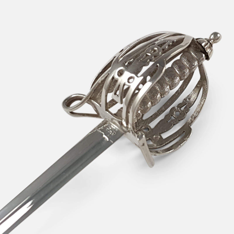 focused on the basket hilted section