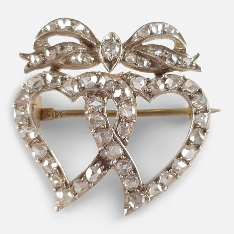 the witches heart brooch viewed from the front