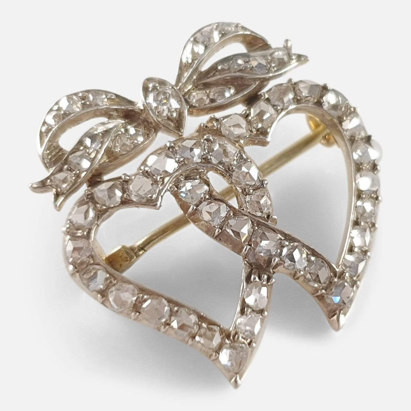 the Victorian brooch viewed from above angled