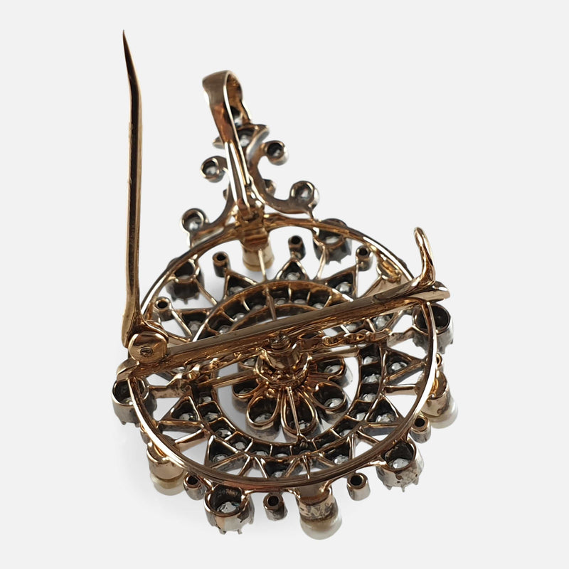 the back of the brooch with pin unfastened