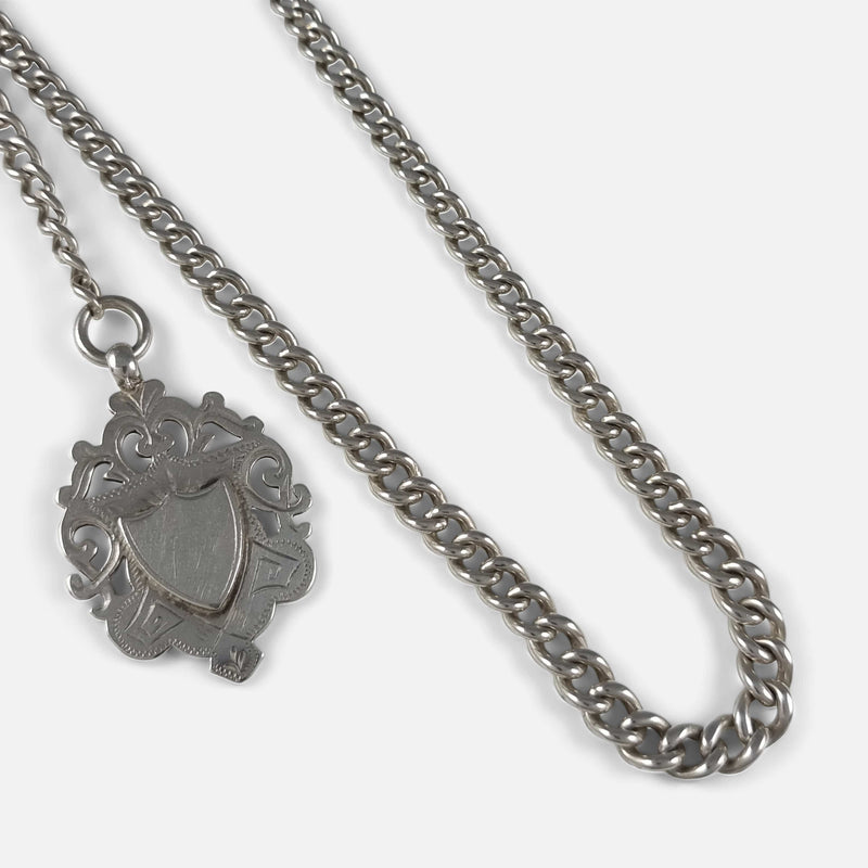 a section of the chain in focus to include the fob