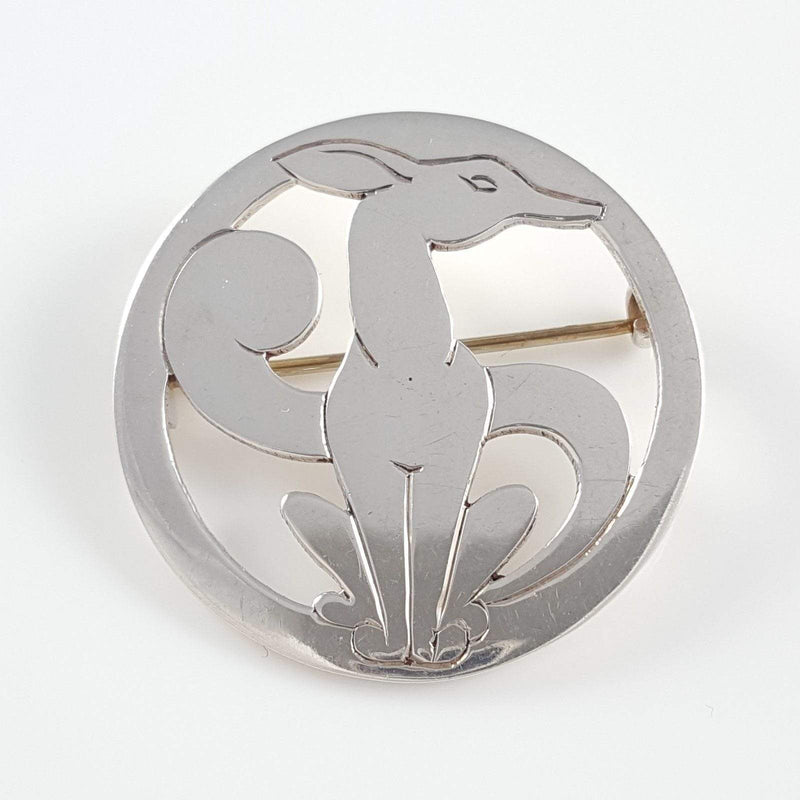 Silver fox brooch deals