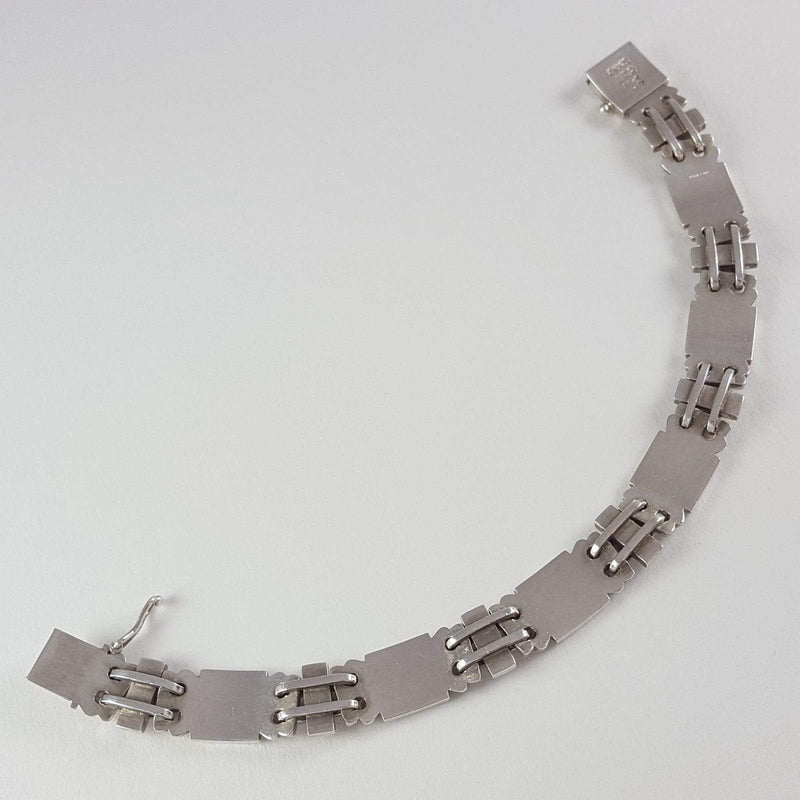 the bracelet viewed from above with clasp opened