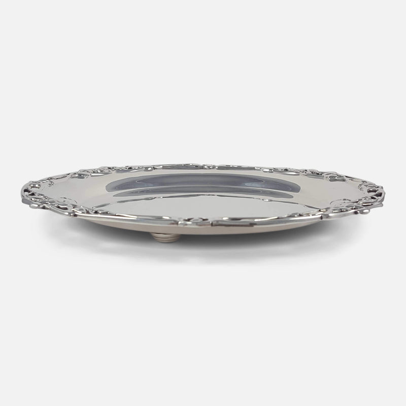 the silver salver viewed from the front